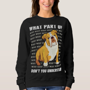 Camiseta Proprietário do Bulldog Dog Walker Language Woof W
