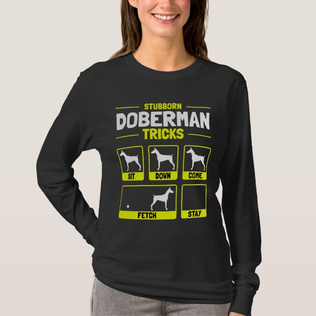 Camiseta Proprietário do cachorro Hilarious Doberman (Frente)