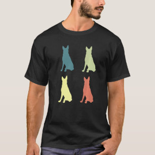 Camiseta Proprietário do Cachorro Silhouettes do German she