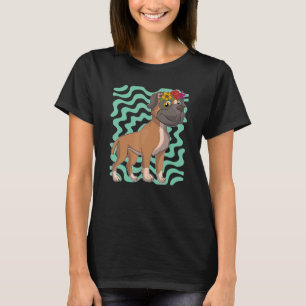 Camiseta Proprietário do cão Pet Animal Botany Flowers Cach