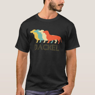 Camiseta Proprietário do Cão Retro-Retro Dachshund Vintag