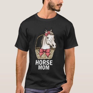 Camiseta Proprietário do Cavalo Mãe Cavalo Andando Sobre Mu