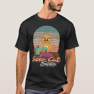 Camiseta Proprietário do gato costurando produtos de Gatinh