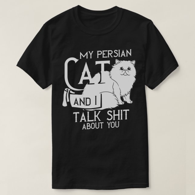 Camiseta Proprietário do Gato Persa Gift Kitten (Frente do Design)