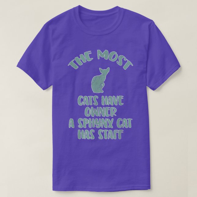 Camiseta Proprietário do Gato Sphyn (Frente do Design)