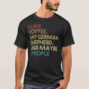 Camiseta Proprietário do german shepherd Café Lover Funny S