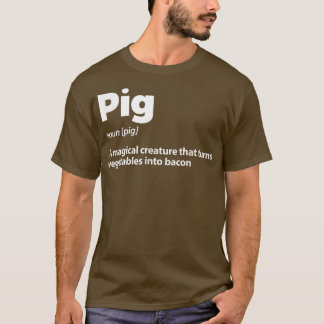 Camiseta Proprietário do Porco Lover Pig de Definição de Po