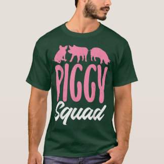 Camiseta Proprietário do Porco Piggy Squad Farmer Amigos do