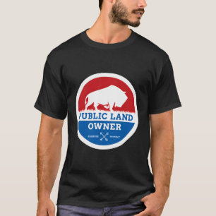 Camiseta Proprietário Público de Terras Bison Caça ao Exter