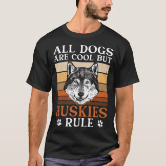 Camiseta Proprietário Siberiano de Roucos de Cachorro Retro