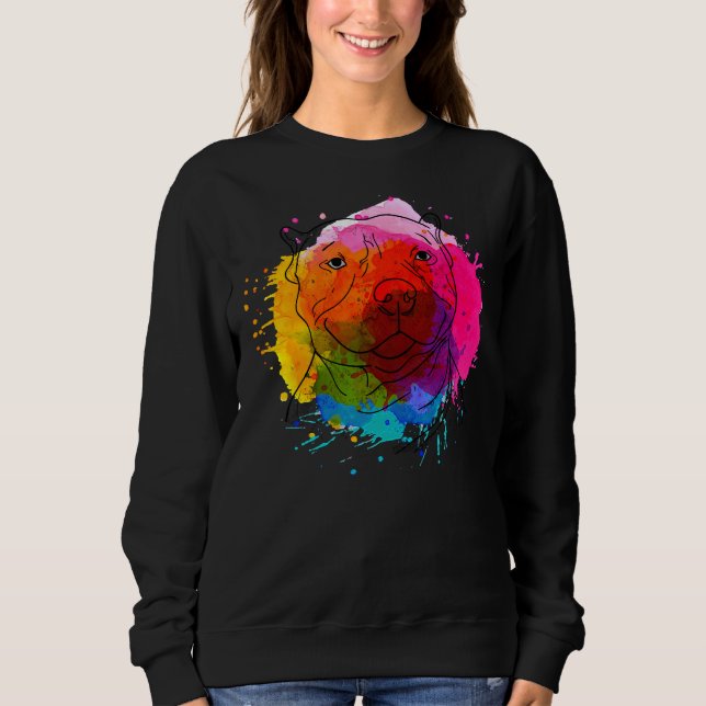 Camiseta Proprietários de Pitbull artísticos engraçados (Frente)