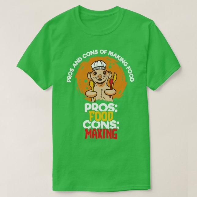 Camiseta Prós E Outros Elementos Da Comida 1 Do Fazer (Frente do Design)