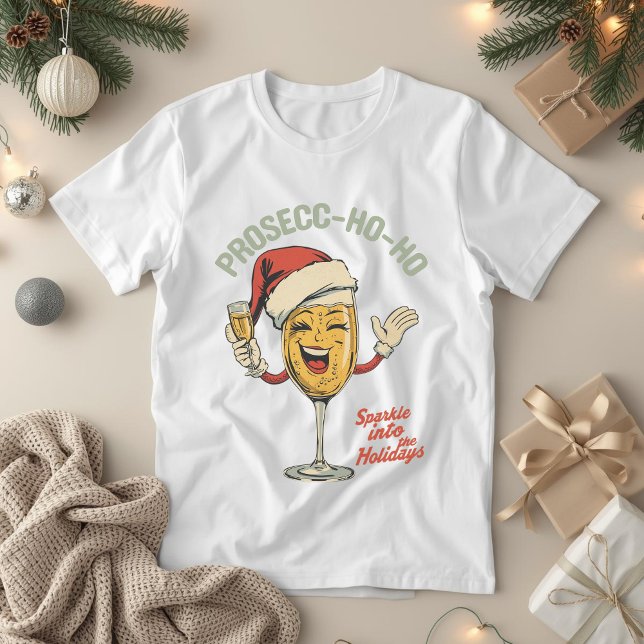 Camiseta Prosecc-ho-ho – Piada engraçada de Natal com Prose (Criador carregado)