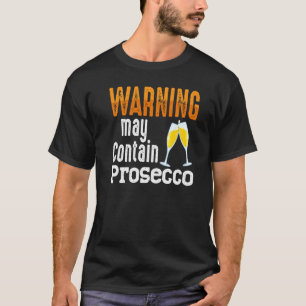 Camiseta Prosecco Wine Champagne Cocktails Garrafa de Rosa