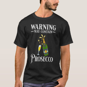 Camiseta Prosecco Wine Champagne Cocktails Garrafa de Rosa