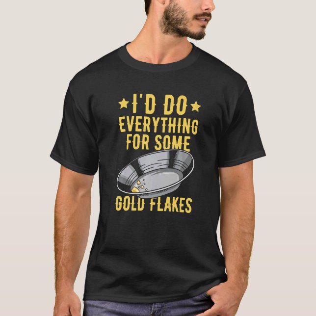 Camiseta Prospecção Dourada de Cotação de Digging para um C (Frente)