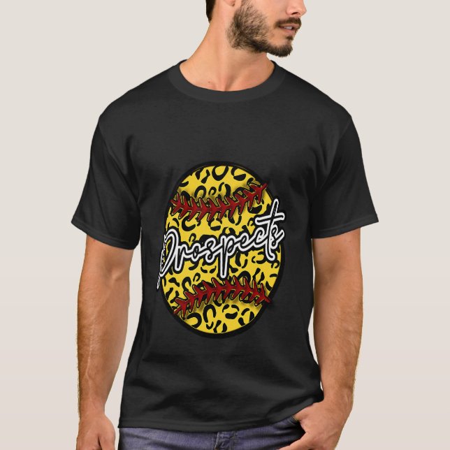 Camiseta PROSPECTS Leopard Cheetah Softball Team Trendy Cut (Frente)