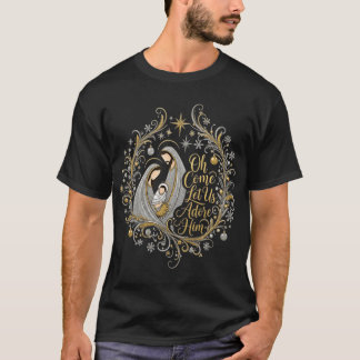 Camiseta Próspero amigo do Natal prata e ouro retrô