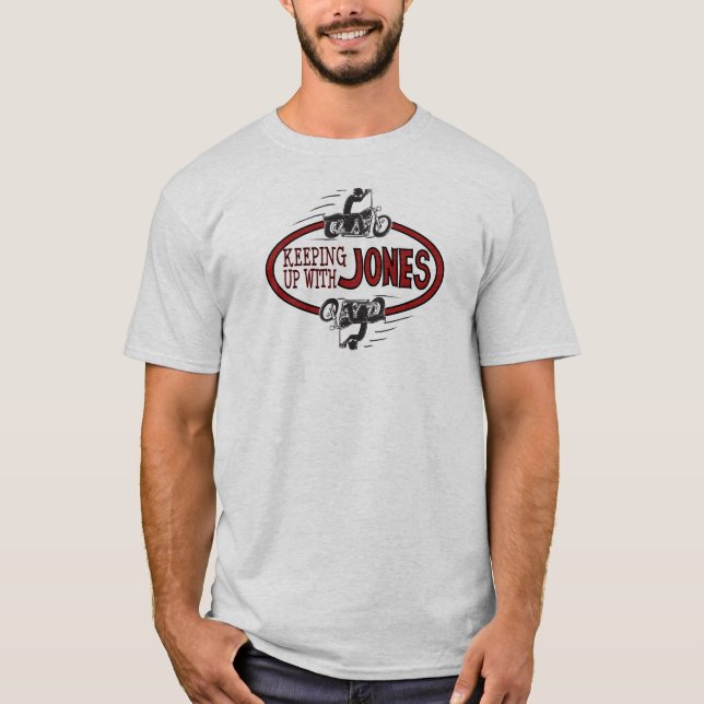 Camiseta Prosseguir com logotipo T de Jones (Frente)