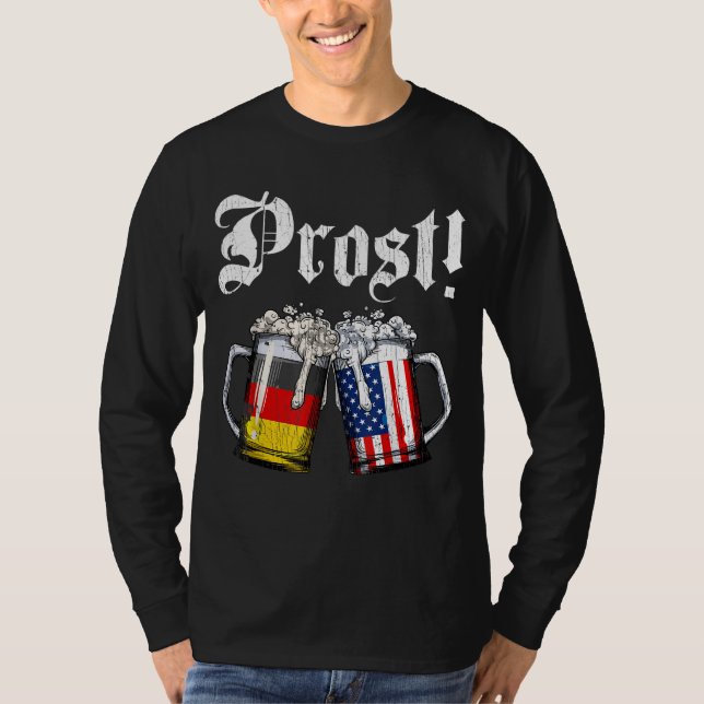 Camiseta Prost Beer German Flag Oktoberfest Men Mu (Frente)