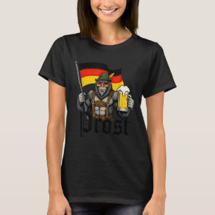 Camiseta Prost Bigfoot Bebendo Cerveja Lederhosen Alemão