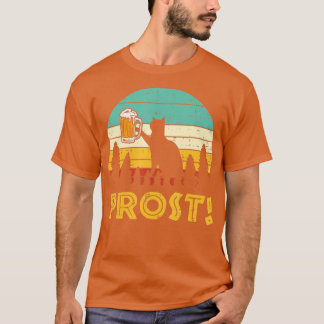 Camiseta Prost Cat Silhout Retro Bavarian Oktoberfest Me