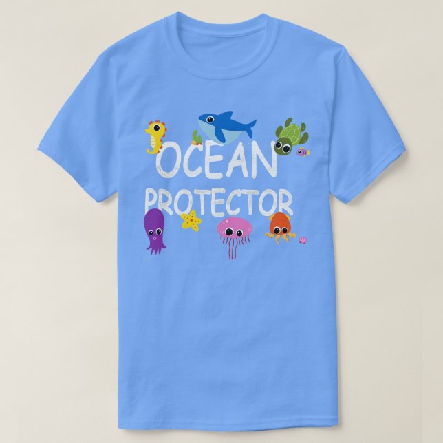 Camiseta Proteção ambiental conservação da natureza Oceano  (Frente do Design)