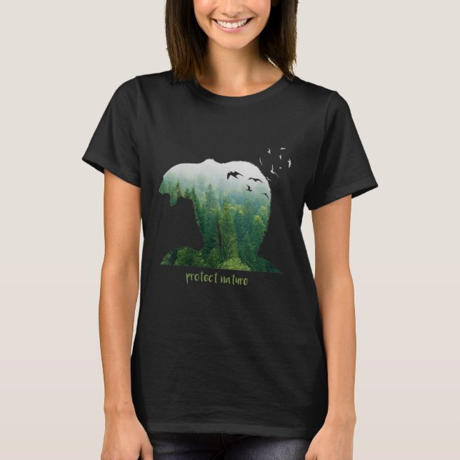 Camiseta Proteção ambiental das mulheres (Frente)