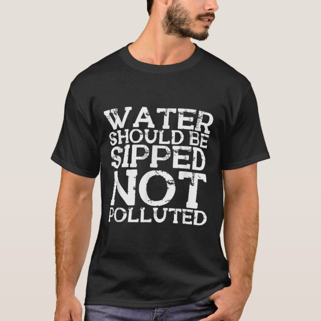 Camiseta Proteção ambiental para a conservação da água no m (Frente)