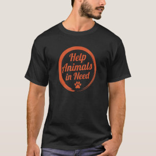 Camiseta Proteção Animal Ajuda Os Cães De Gatos De Emergênc