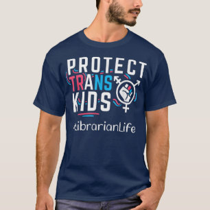 Camiseta Proteção Bibliotecária a Crianças Transgênero Prid
