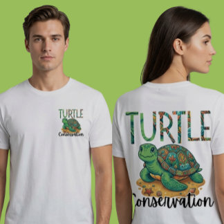 Camiseta Proteção da Vida Marinha Conservação de Tartarugas