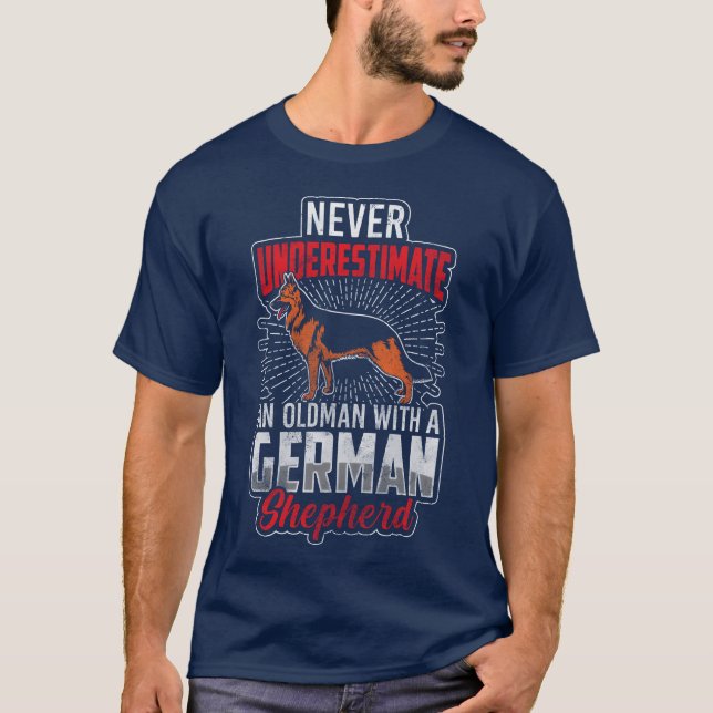 Camiseta Proteção de Cães german shepherd Polícia Cachorros (Frente)