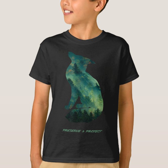 Camiseta Proteção do Ambiente Florestal para a Conservação  (Frente)