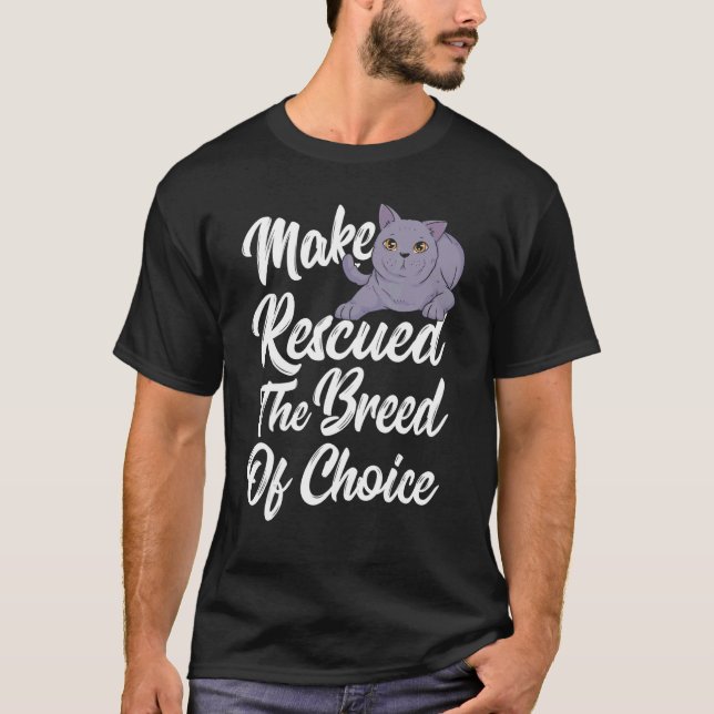 Camiseta Proteção Dos Animais Para Abrigos De Gato Cute De  (Frente)