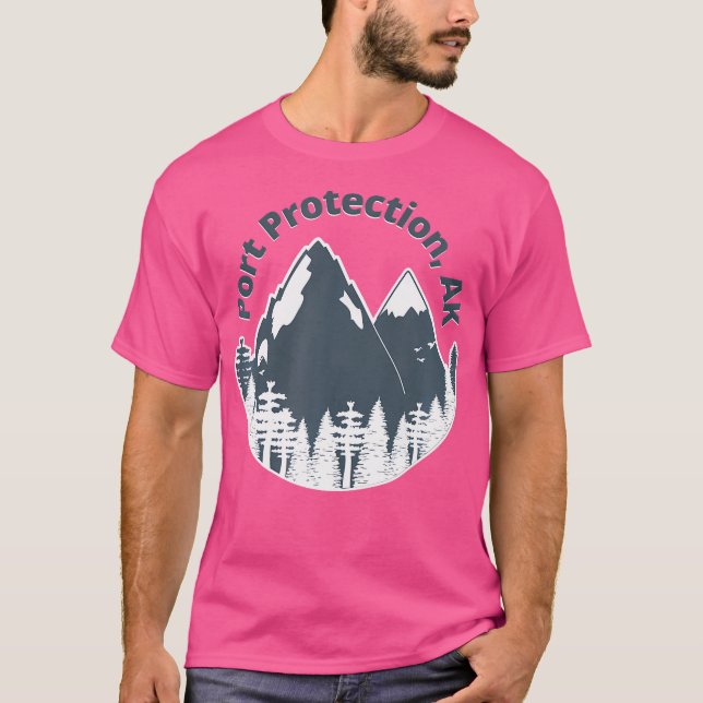 Camiseta Proteção Portuária Montanhas Ak Subindo Em Campi (Frente)
