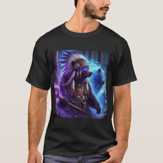 Camiseta Proteção selvagem escura da camiseta-t de natureza