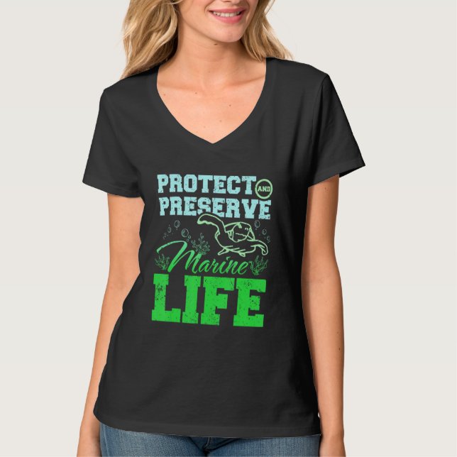 Camiseta Protect and preserve marine life (Frente)