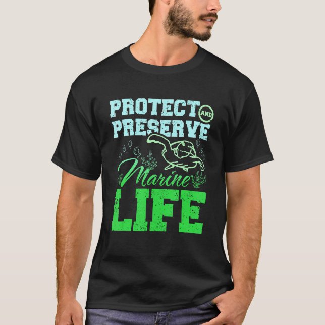 Camiseta Protect and preserve marine life (Frente)