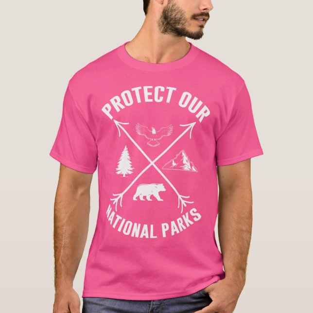 Camiseta Protect Our National Parks Resist Outdoor Camping (Frente)