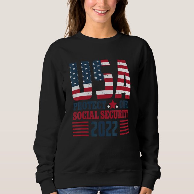 Camiseta Protect Our Social Security USA Flag (Frente)