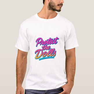 Camiseta Protect the Dolls Neon Retro Art