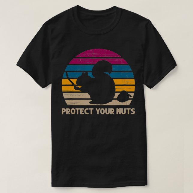 Camiseta Protect Your Nuts Squirrel  (Frente do Design)