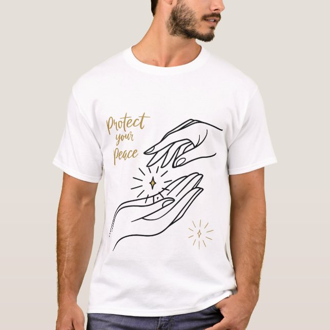 Camiseta Protect Your Peace Celestial Sparkle (Frente)