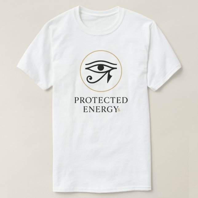 Camiseta Protected Energy – Minimal Eye of Horus Symbol | (Frente do Design)