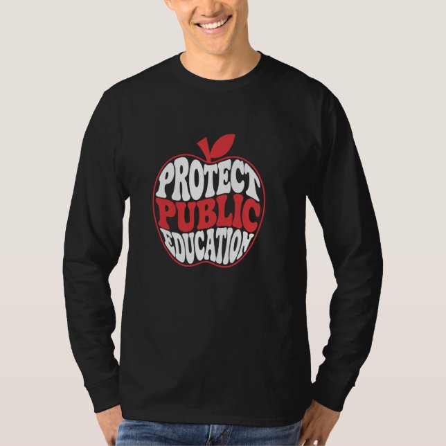 Camiseta Proteger a Educação Pública Apoiar Professores e E (Frente)