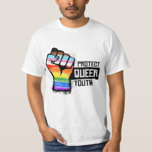 Camiseta Proteger a Juventude em Fila - Pressionar Orgulho