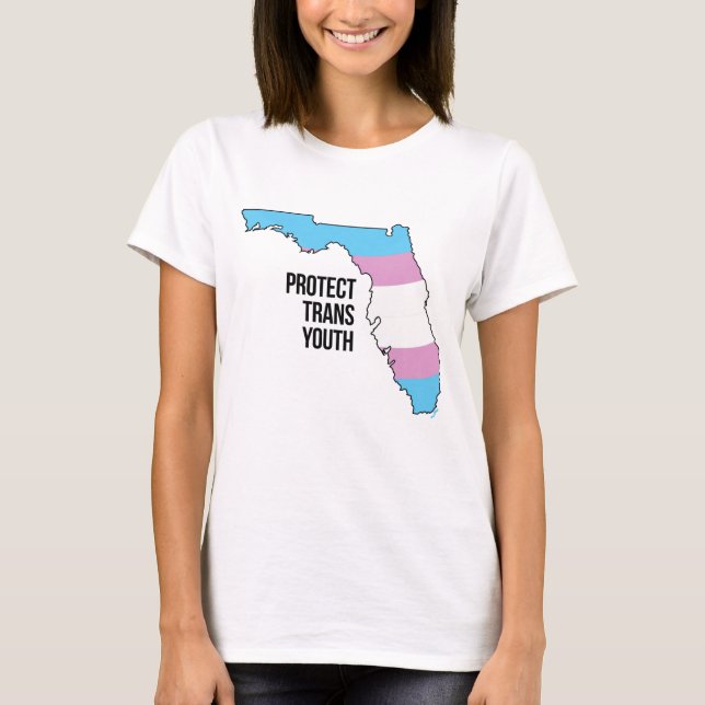 Camiseta Proteger a Juventude Trans da Flórida (Frente)