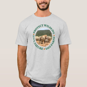 Camiseta Proteger a vida selvagem, salvar a natureza, salva