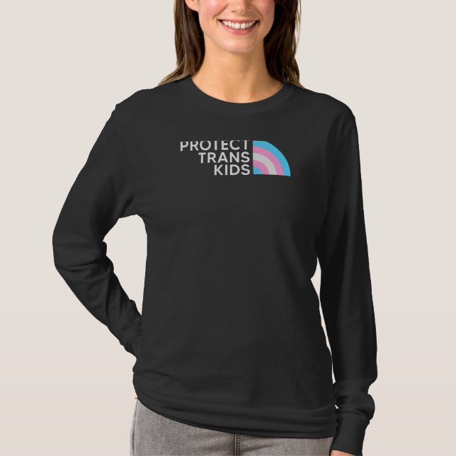 Camiseta Proteger Ally do Orgulho Lgbt Transgênero de Crian (Frente)